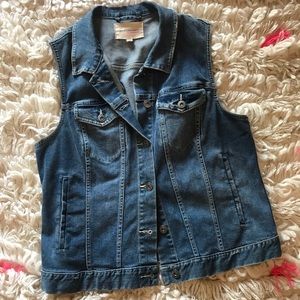 Distressed Jean Vest